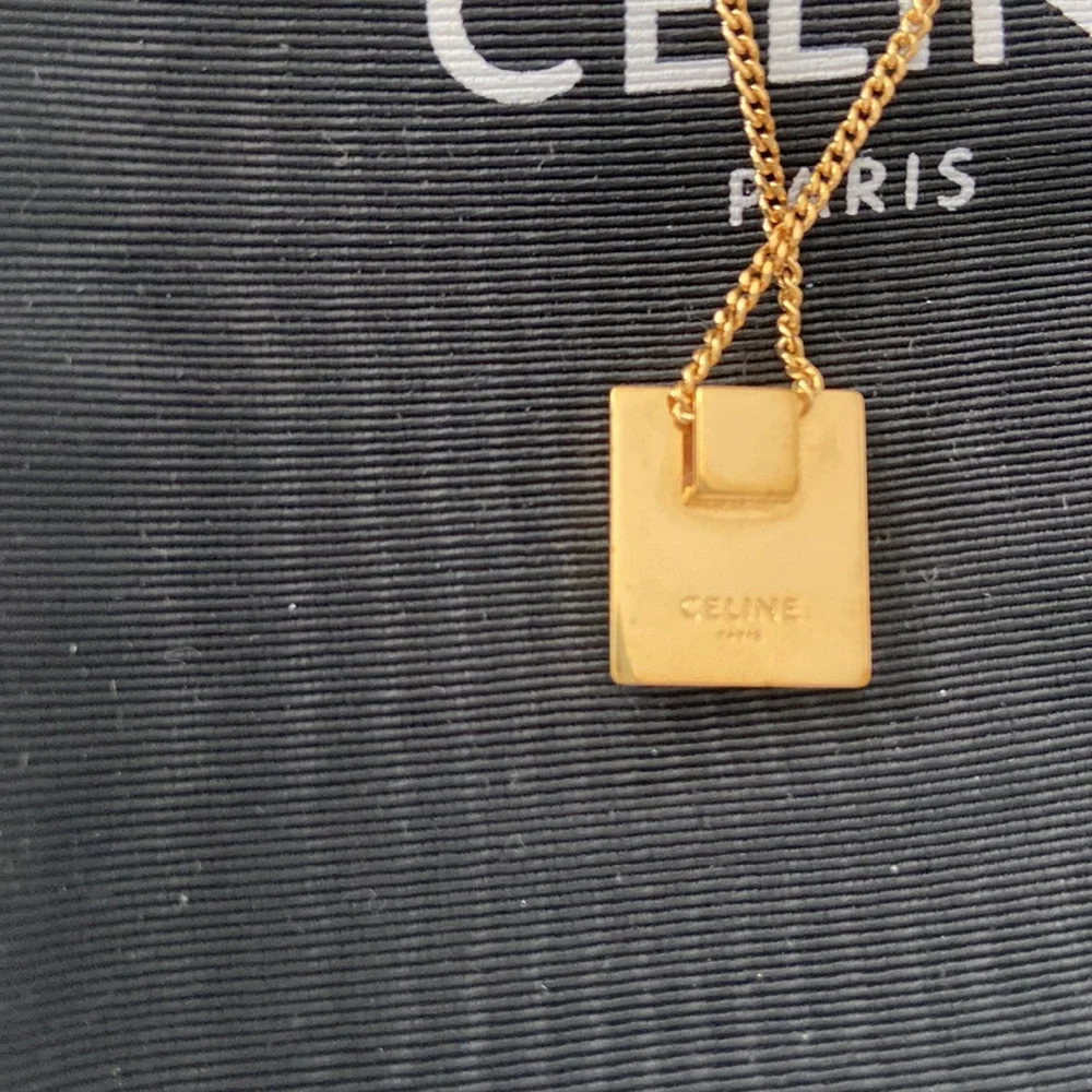 CELINE …Alphabet Initial S Necklace In Brass With Gold Finish - Picture 5 of 6